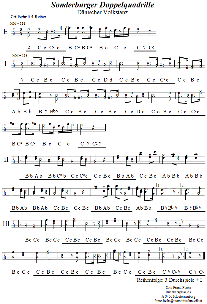 Sonderburger Doppelquadrille in Griffschrift fr Steirische Harmonika. 
Bitte klicken, um die Melodie zu hren.