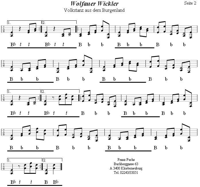 Wolfauer Wickler 2 in Griffschrift f�r Steirische Harmonika. 
Bitte klicken, um die Melodie zu h�ren.