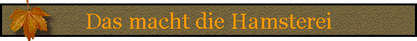 Das macht die Hamsterei