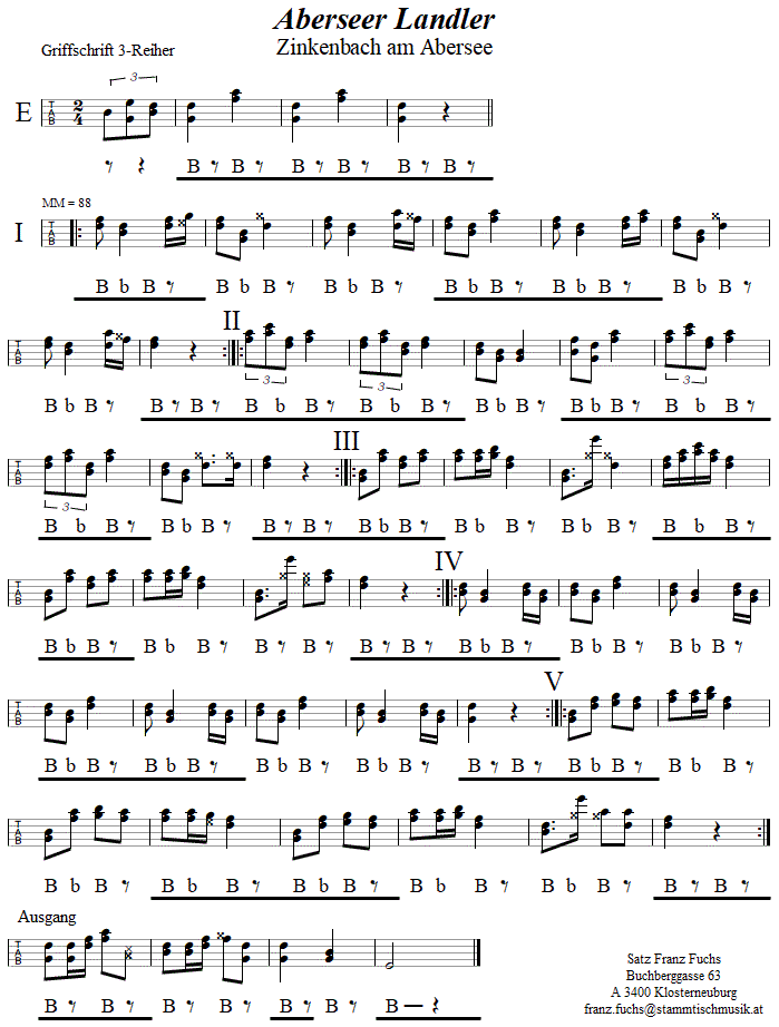 Aberseer Landler in Griffschrift fr Steirische Harmonika. 
Bitte klicken, um die Melodie zu hren.