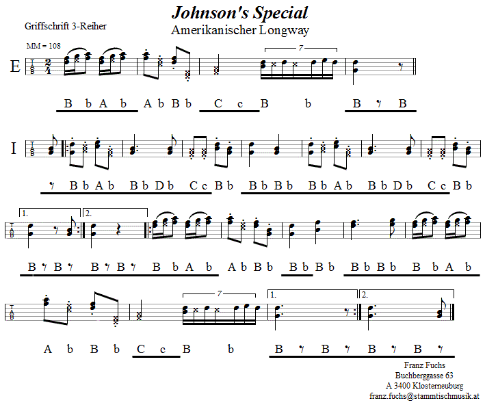 Johnson's Specialt in Griffschrift für Steirische Harmonika. 
Bitte klicken, um die Melodie zu hören.