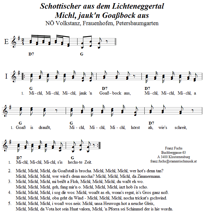 Schottischer aus dem Lichteneggertal in zweistimmigen Noten. 
Bitte klicken, um die Melodie zu hren.